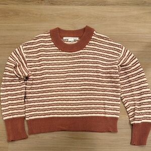 Veronica Beard terracotta and Cream Striped Sweater- Women’s